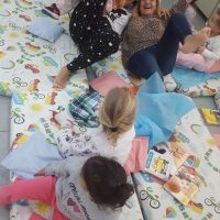 צוות המעון נהנה לא פחות מהילדים ממסיבת הפיג'מה! מעון שיטה נעמת ביבנה